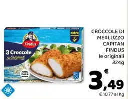 Conad Margherita Croccole di merluzzo capitano Findus le originali offerta
