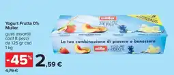 Carrefour Iper Yogurt Frutta 0% Muller offerta