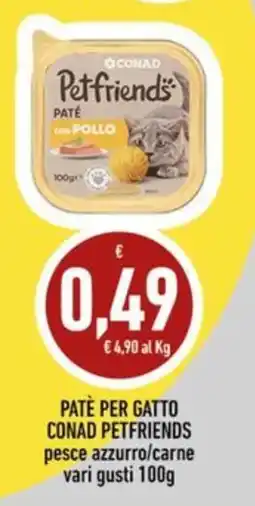 Conad Margherita Paté per gatto Conad Petfriends offerta