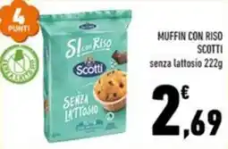 Conad Margherita Muffin con riso Scotti senza lattosio offerta