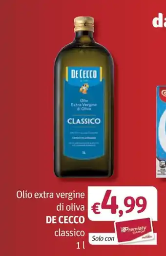 Olio extra vergine di oliva De Cecco classico