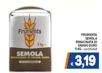 Frumenta semola rimacinata di grano duro