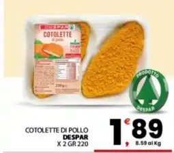 Despar Sicilia Cotolette di pollo Despar offerta