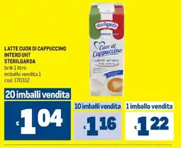 Metro Latte cuor di cappuccino intero uht sterilgarda offerta