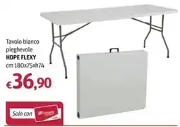 Futura Supermercati Tavolo bianco pieghevole HDPE FLEXY offerta