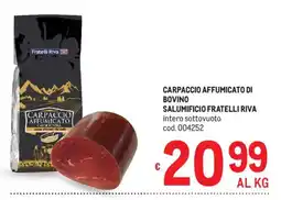 Metro Carpaccio affumicato di bovino Fratelli Riva offerta