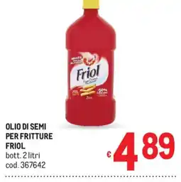 Metro Olio di semi per fritture Friol offerta
