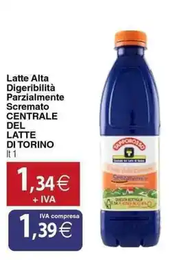 Docks Cash&Carry Latte Alta Digeribilità Parzialmente Scremato CENTRALE DEL LATTE DI TORINO offerta