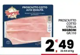 Despar Sicilia Prosciutto cotto Stella Negroni offerta