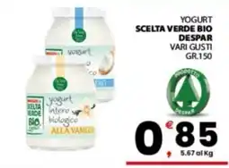Despar Sicilia Yogurt intero biologico alla vaniglia offerta