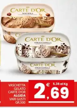 Despar Sicilia Vaschetta gelato Carte d'Or offerta