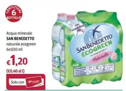Futura Supermercati Acqua minerale San Benedetto naturale ecogreen offerta