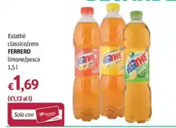 Futura Supermercati Estathè classico/zero Ferrero limone/pesca offerta