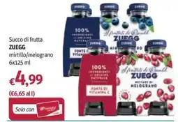 Futura Supermercati Succo di frutta ZUEGG mirtillo/melograno offerta