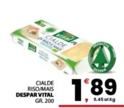 Despar Sicilia Cialde riso/mais despar vital offerta