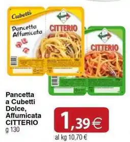 Docks Cash&Carry Pancetta a Cubetti Dolce Affumicata CITTERIO offerta