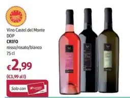 Futura Supermercati Vino Castel del Monte DOP CRIFO offerta