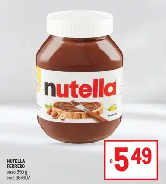 Metro Nutella Ferrero offerta