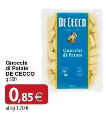 Docks Cash&Carry Gnocchi di Patate DE CECCO offerta