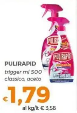 Tocal Pulirapid trigger ml 500 classico, aceto offerta
