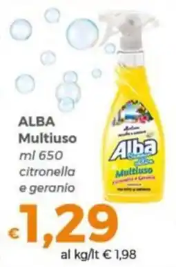 Tocal Alba Multiuso citronella e geranio offerta
