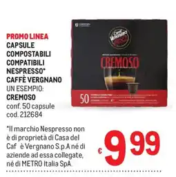 Metro Caffè Vergnano Cremoso offerta