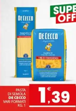 Despar Sicilia Pasta di semola De Cecco offerta