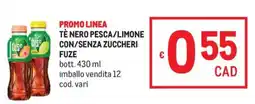 Metro Tè nero pesca/limone Fuze offerta