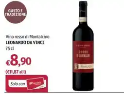 Futura Supermercati Vino rosso di Montalcino Leonardo da Vinci offerta