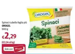Futura Supermercati Spinaci cubello foglia più OROGEL offerta