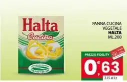 Despar Sicilia Panna cucina vegetale Halta offerta