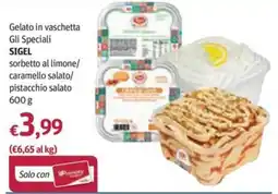 Futura Supermercati Gelato in vaschetta Gli Speciali SIGEL offerta