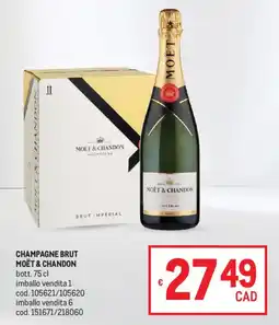 Metro Champagne Brut Moët & Chandon offerta