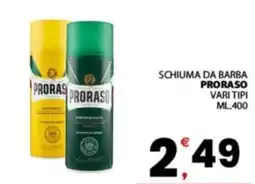 Despar Sicilia Schiuma da barba Proraso offerta