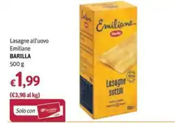 Futura Supermercati Lasagne all'uovo Emiliane Barilla offerta