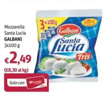 Futura Supermercati Mozzarella Santa Lucia Galbani offerta