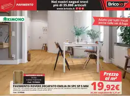 Brico Io Pavimento Rovere Decapato Emilia in SPC SP 5 MM offerta