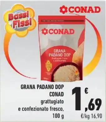 Grana Padano DOP Conad grattugiato e confezionato fresco