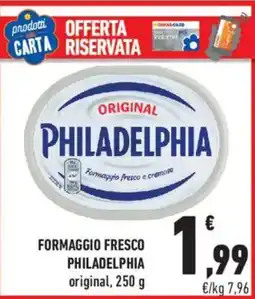 Conad City Formaggio fresco Philadelphia original offerta