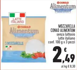 Conad City Mozzarella Conad Alimentum senza lattosio offerta