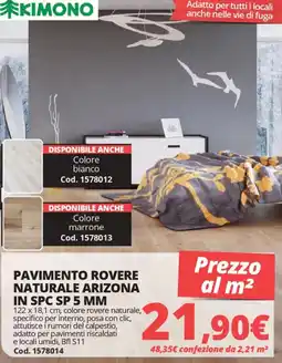 Brico Io Pavimento Rovere Naturale Arizona in SPC SP 5 MM offerta