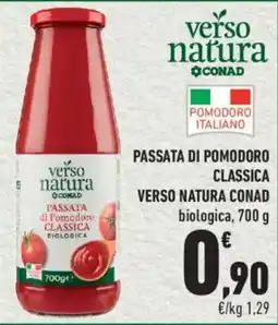 Conad City Passata di Pomodoro Classica Verso Natura Conad biologica offerta