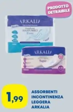 Panorama Assorbenti incontinenza leggera Arkalia offerta