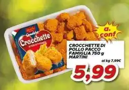 MA Supermercati Crocchette di pollo pacco famiglia Martini offerta