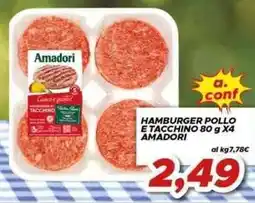MA Supermercati Hamburger pollo e tacchino Amadori offerta