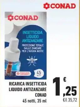 Conad City Ricarica insetticida liquido antizanzare Conad offerta