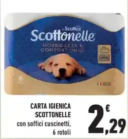 Conad City Carta igienica scottonelle con soffici cuscinetti offerta