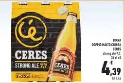 Conad City Birra doppio malto chiara Ceres offerta