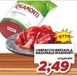 MA Supermercati Carpaccio bresaola nazionale Rigamonti offerta
