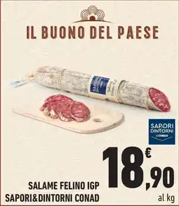 Conad City Salame Felino IGP Saporidintorni Conad offerta